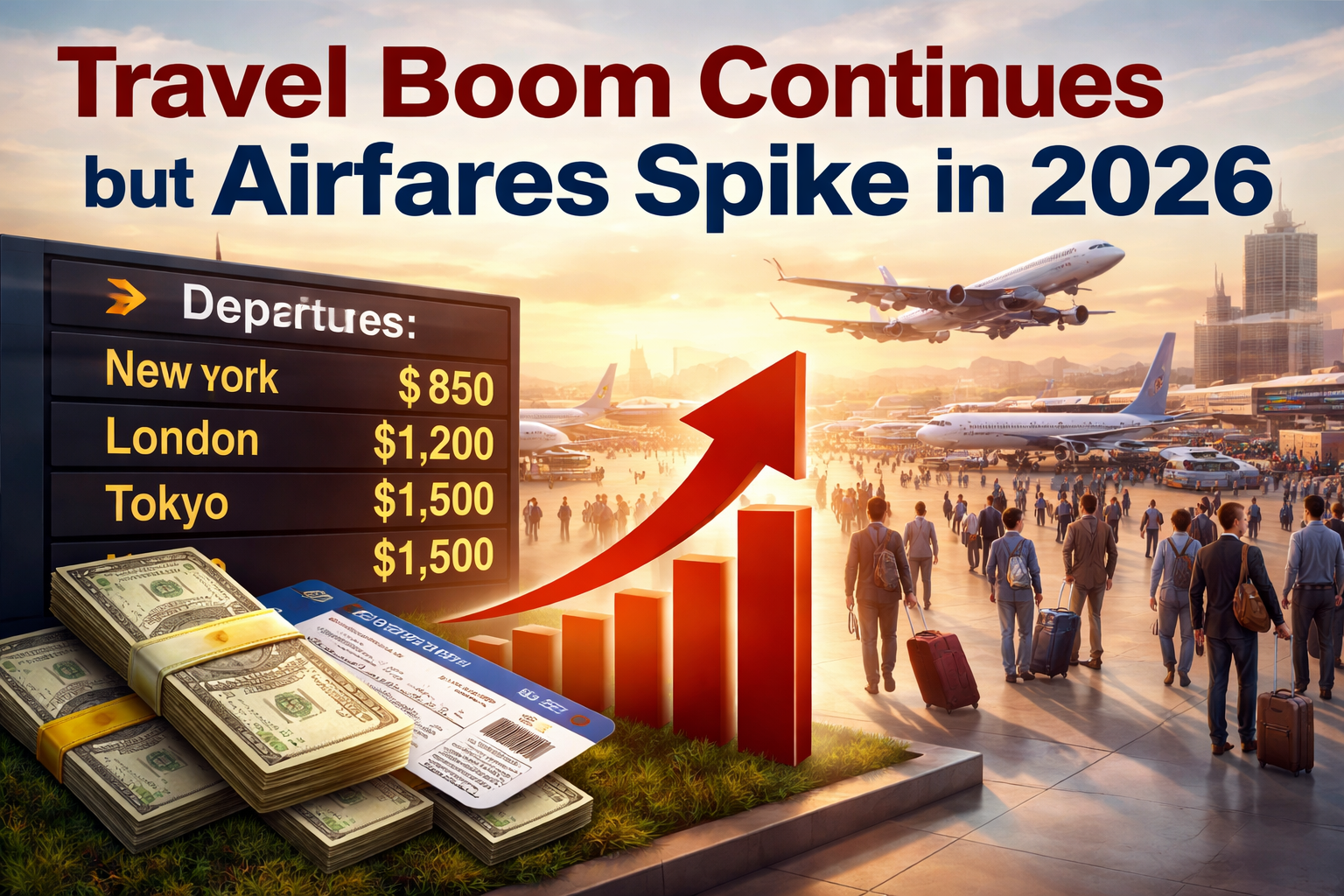 Read more about the article Air Travel Boom Continues in 2026 as Ticket Fares Climb Higher